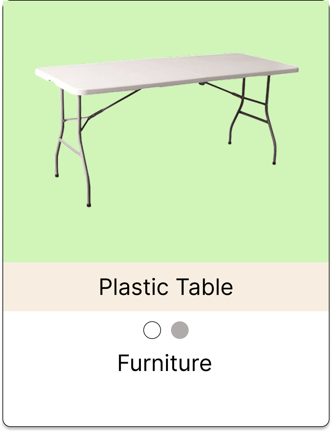 plastic table
